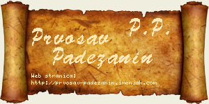 Prvosav Padežanin vizit kartica
